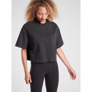 Athleta Classic Cotton Crop Tee Shirt